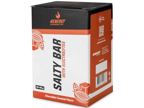 4ENERGY Salty Bar Box, Energijska ploščica z elektroliti, 10 kosov 