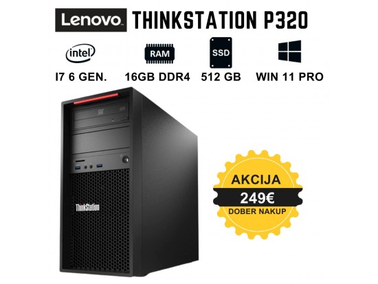 AKCIJA Lenovo ThinkStation P320 | i7-6700 | 16GB DDR4 | 512GB SSD | Windows 11 PRO | RABLJEN
