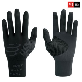 Compressport 3D Thermo Gloves Black – črne zimske tekaške rokavice