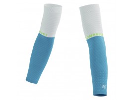 Compressport Armforce Norse Blue/Neon Green – športni rokavi