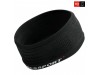 Široki naglavni trak Compressport Headband On/Off Black/White, 8,5 cm