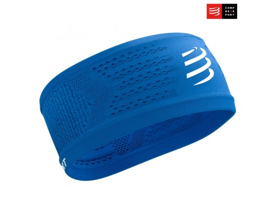 Moder uniseks naglavni trak Compressport Headband On/Off Blue, 8,5 cm