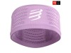 Široki naglavni trak Compressport Headband On/Off Orchid, 8,5 cm