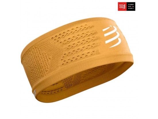 Široki naglavni trak Compressport Headband On/Off Sunflower, 8,5 cm