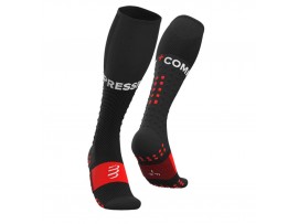 Compressport kompresijske nogavice FULL SOCKS RUN BLACK