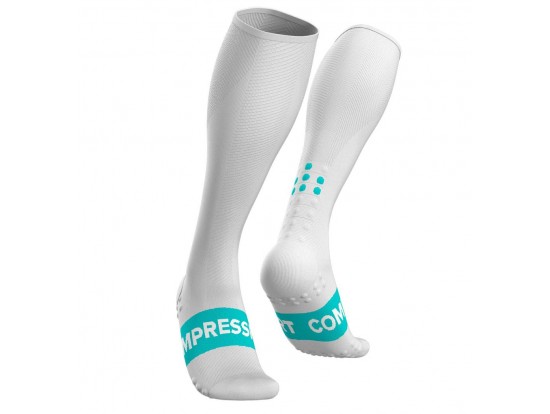 Compressport kompresijske nogavice RACE FULL SOCKS OXYGEN WHITE