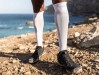 Compressport kompresijske nogavice RACE FULL SOCKS OXYGEN WHITE