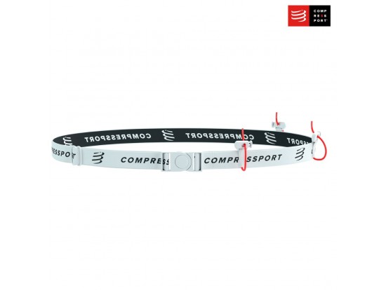 Compressport Race Belt White – pas za startno številko