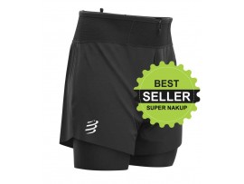 Compressport tekaške kratke hlače TRAIL 2-IN-1 SHORT BLACK odprodaja-30%
