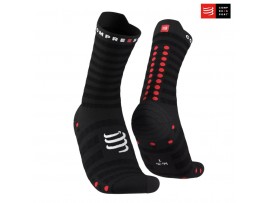 Compressport ULTRALIGHT nogavice PRO RACING SOCKS V4 - črne/rdeče