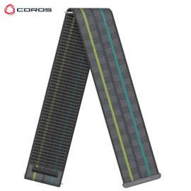 COROS 22 mm najlonski pašček – črn s črtami
