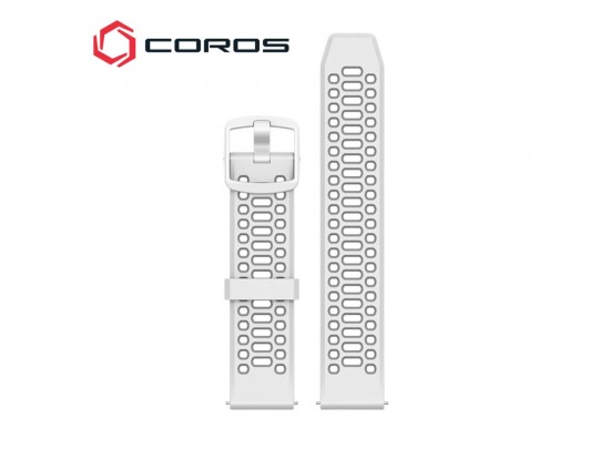 COROS  PACE 2, APEX 2 silikonski pašček 22mm bela