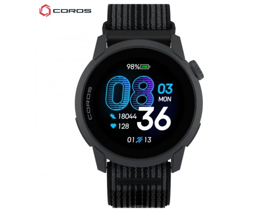 COROS PACE 4 črna GPS športna ura s črnim najlonskim paščkom