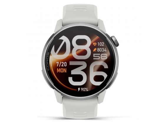 COROS PACE 4 Pro GPS ura – bela s silikonskim paščkom