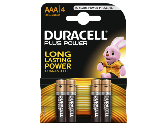 DURACELL PLUS POWER ALKALINE AAA BATTERIES 4 kosi