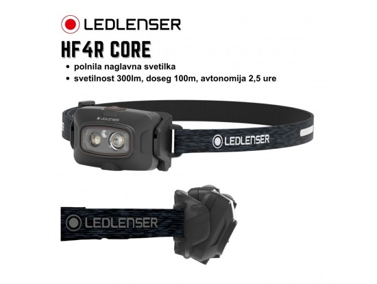 LED LENSER Naglavna polnilna svetilka HF4R CORE 300lm (max 500lm)