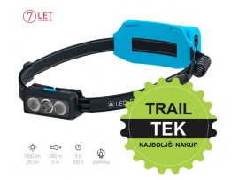 LED LENSER Naglavna svetilka NEO9R 1200 LUMNOV modra trail tek
