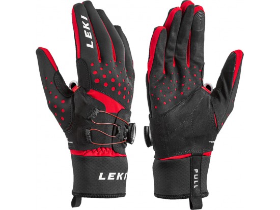 LEKI NORDIC TUNE SHARK BOA – rokavice za tek na smučeh, rdeče