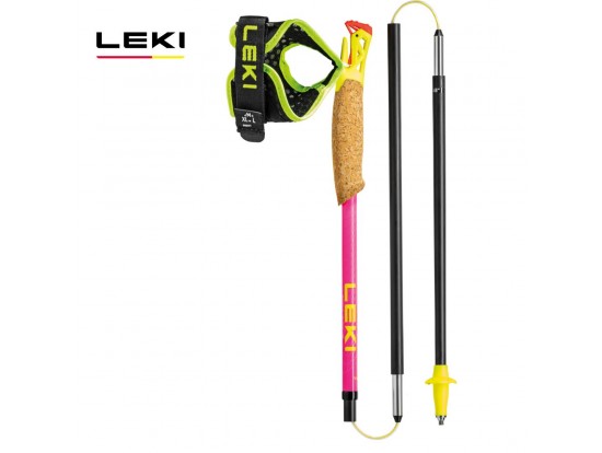 LEKI ULTRATRAIL FX.ONE SUPERLITE RACE neonpink zložljive karbonske tekmovalno tekaške palice 
