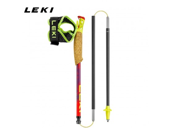 LEKI ULTRATRAIL FX.ONE SUPERLITE rdeče-vijolično črne zložljive karbonske tekmovalno tekaške palice 