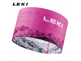 LEKI XC HEADBAND trak NEONPINK-WHITE roza
