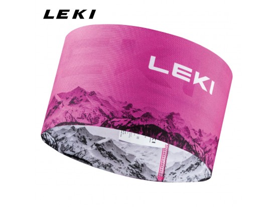 LEKI XC HEADBAND trak NEONPINK-WHITE roza