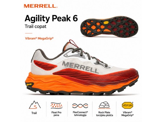 Moški trail tekaški copati Merrell Agility Peak 6 v barvi Edgecomb