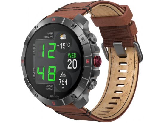 Polar GRIT X2 PRO BLACK Titanium, safirno steklo, AMOLED, zemljevid črni petek