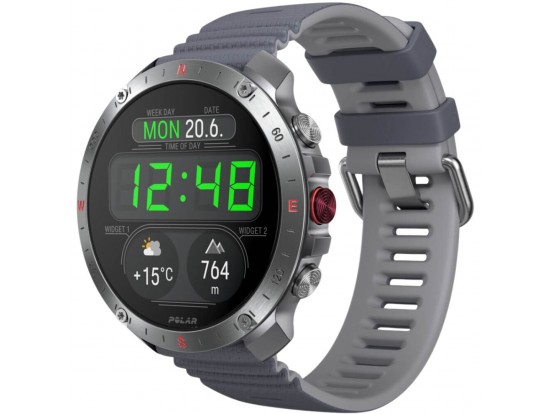 Polar Grit X2 Pro Silver-Stone – srebrna športna ura