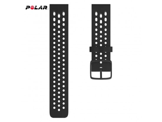 Polar Silikonski pasček za uro črno/siv 22 mm 910110566 Wristband