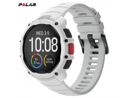 POLAR Street X Snow White – unisex GPS športna ura z LED-svetilko, bela