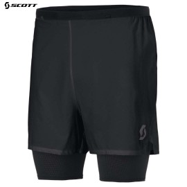 SCOTT moške tekaške hlače Endurance Tech Hybrid 2v1 Black