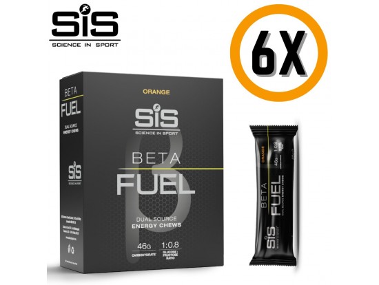 SiS BETA FUEL ENERGY Chew 60 g  pomaranča 6 kosov