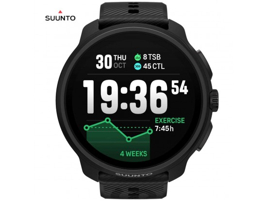 SUUNTO RACE 2 All Black – unisex GPS športna ura z zemljevidi, črna