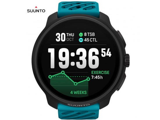 SUUNTO RACE 2 Wave Blue – unisex GPS športna ura z zemljevidi, modra