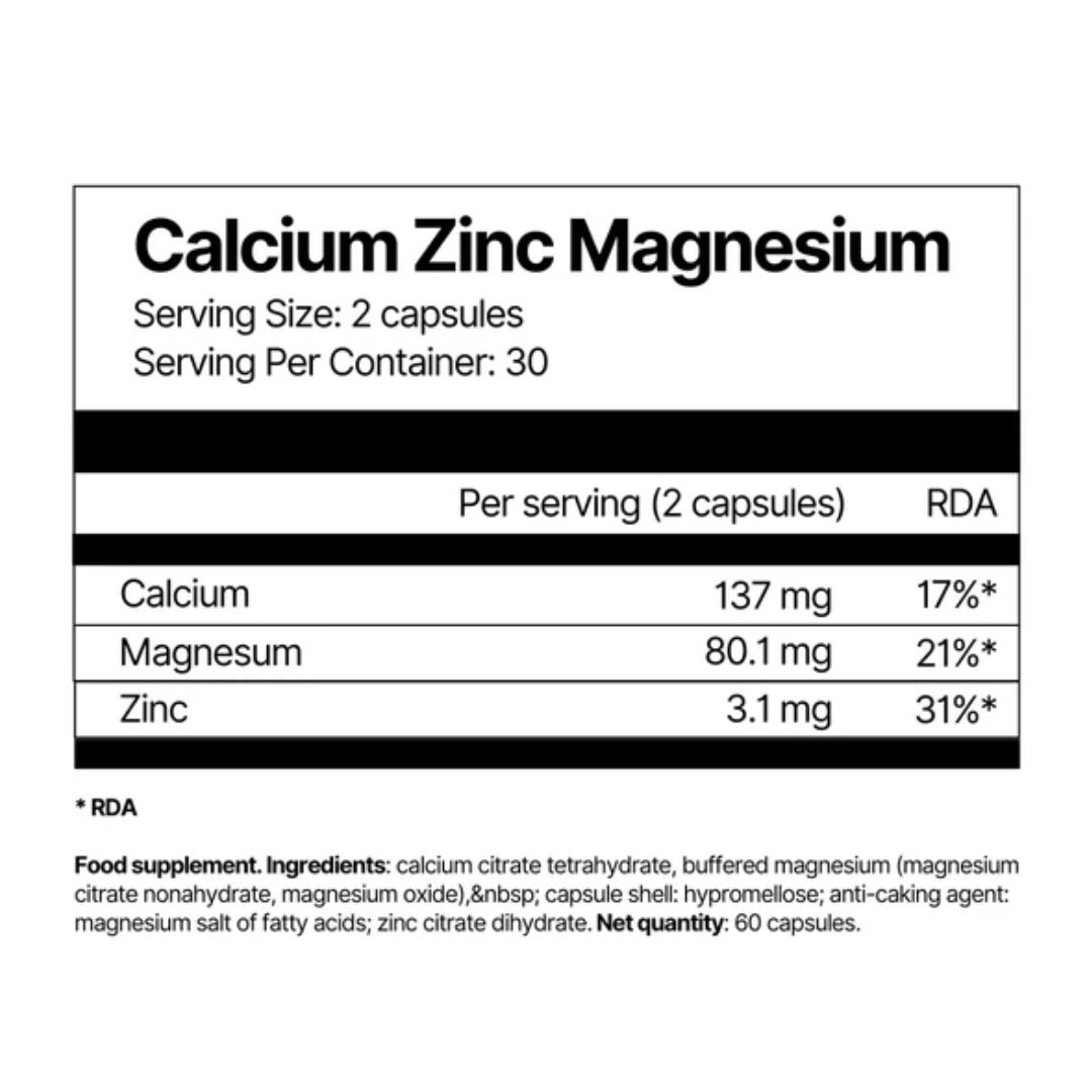 Deklaracija 4ENDURANCE Calcium Zinc Magnesium